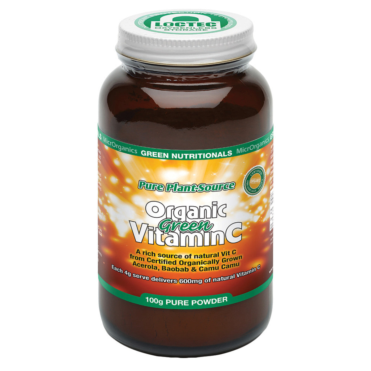Green Nutritionals - Organic Green Vitamin C Powder 100mg