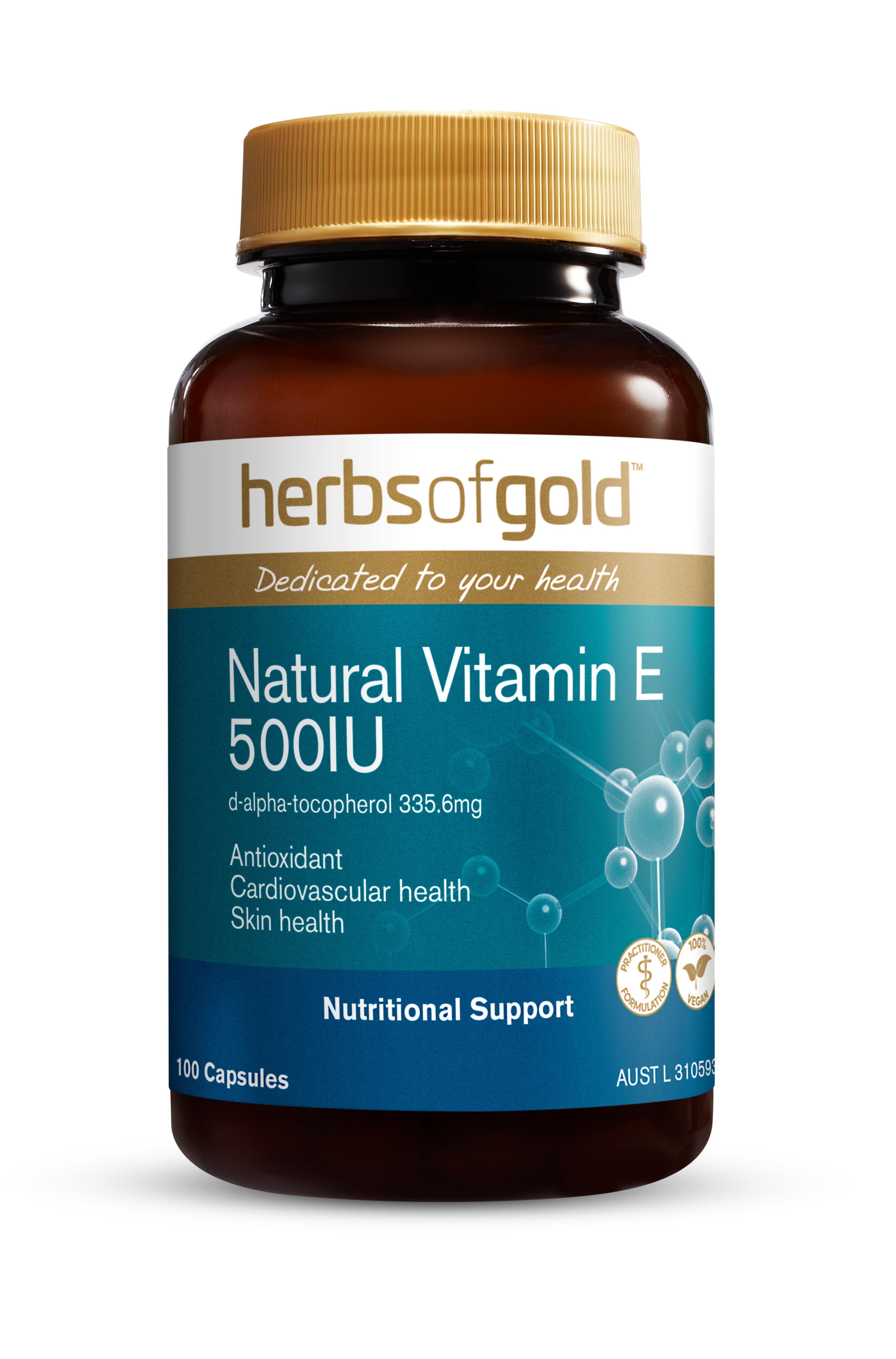 Herbs of Gold - Natural Vitamin E 500I.U.