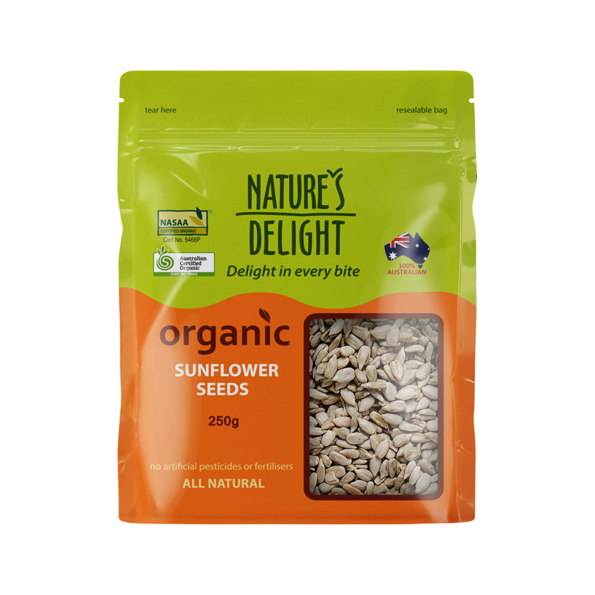 Natures Delight - Organic Sunflower Seeds 250g