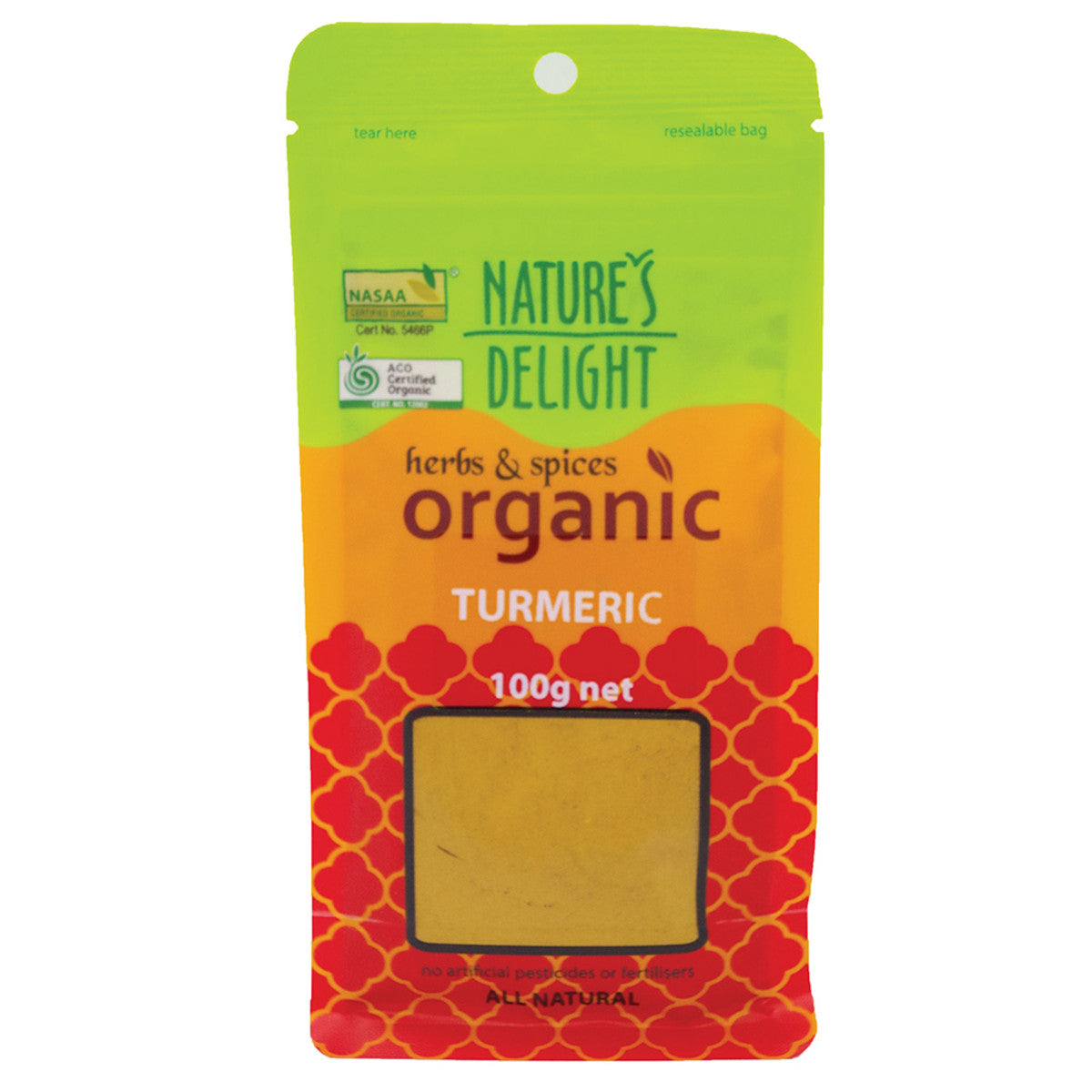 Natures Delight - Organic Turmeric Powder 100g