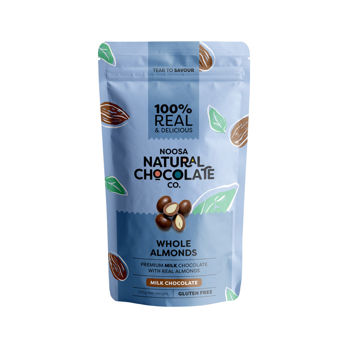 Noosa Natural Chocolate Co. - Milk Chocolate Whole Almonds