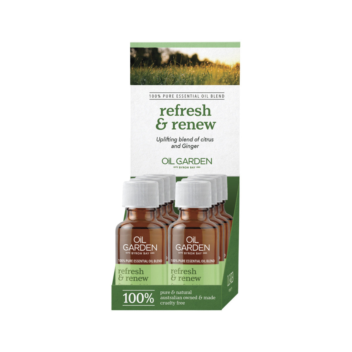Oil Garden Essential Oil Blend Refresh Renew 25ml x 8 Dis