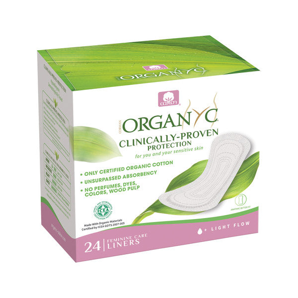 Organyc Ultra Thin Panty Liners Light x 24 Pack