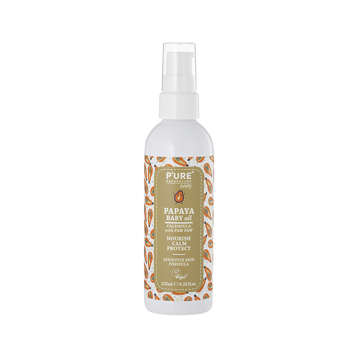 P'URE Papayacare Baby Papaya Baby Oil (Calendula with Paw Paw) 125ml