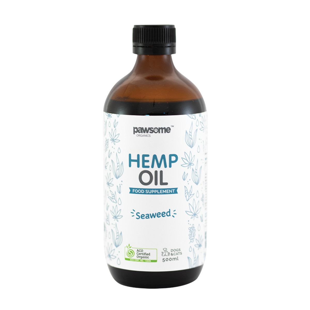 Pawsome Org Pet Hemp Oil Seaweed 500ml