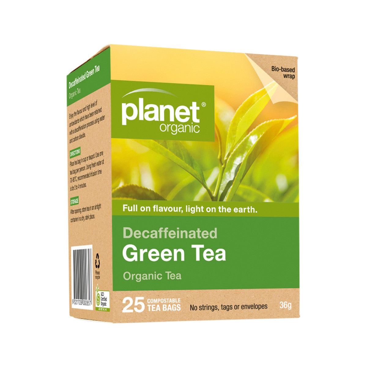 Planet Organic - Organic Tea Decaffeinated Green Tea