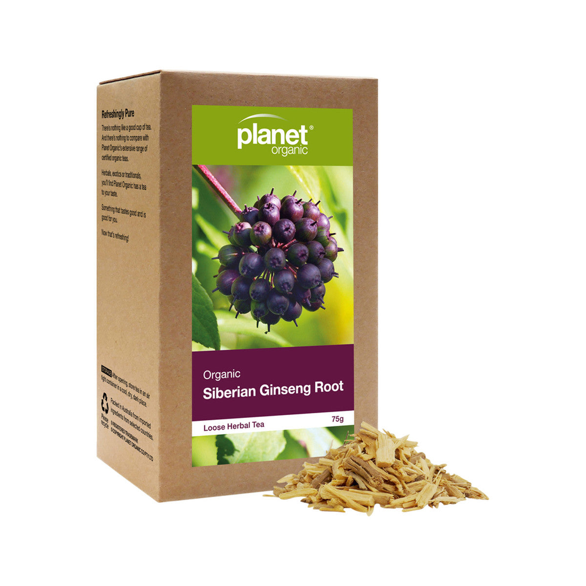Planet Organic - Organic Herbal Tea Siberian Ginseng Root Loose Leaf