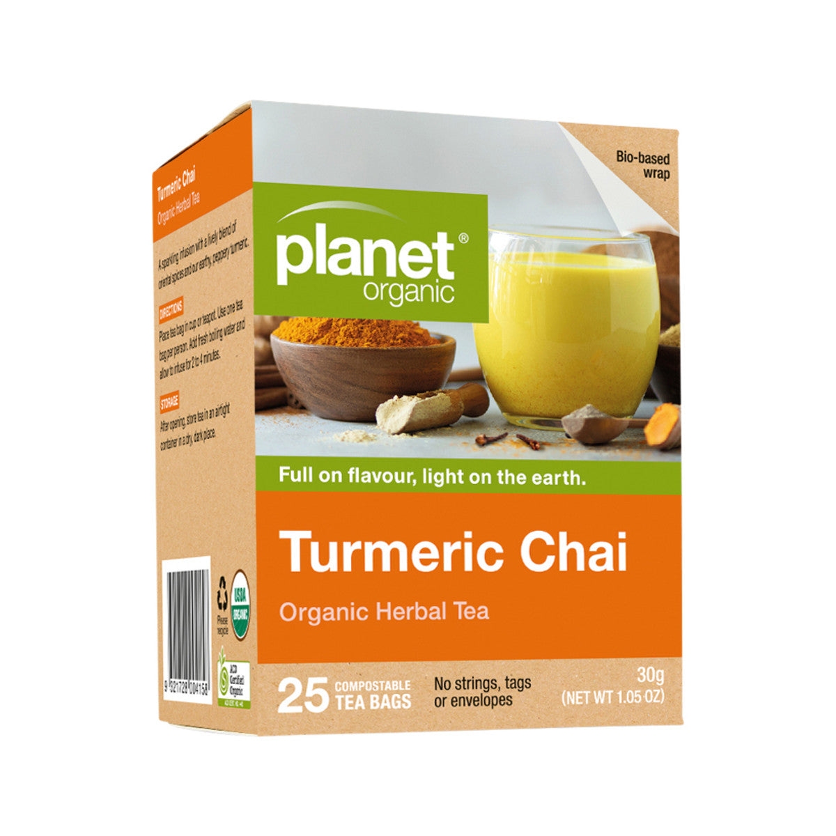 Planet Organic Turmeric Chai Herbal Tea x 25 Tea Bags