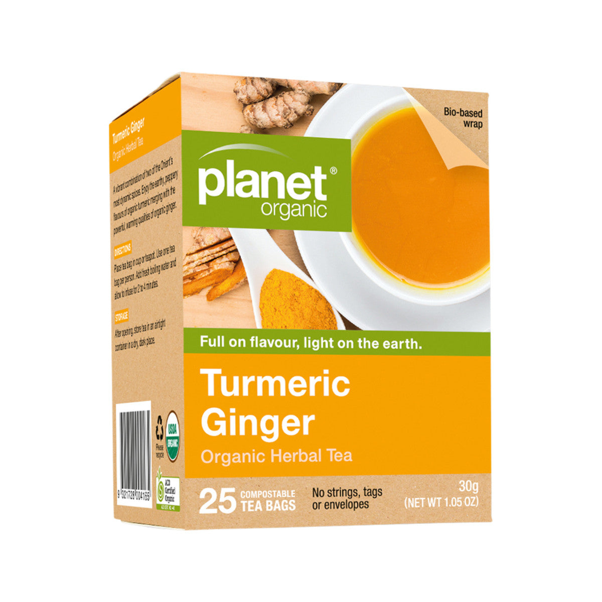 Planet Organic Turmeric Ginger Tea x 25 Tea Bags