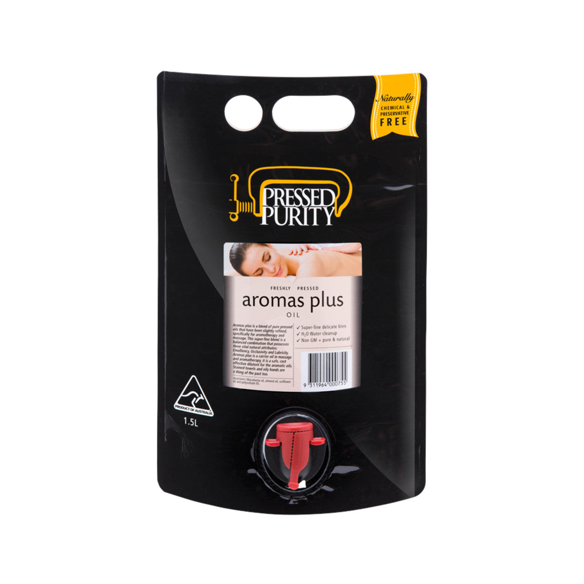 Pressed Purity Aromas Plus Massage Oil 1.5L