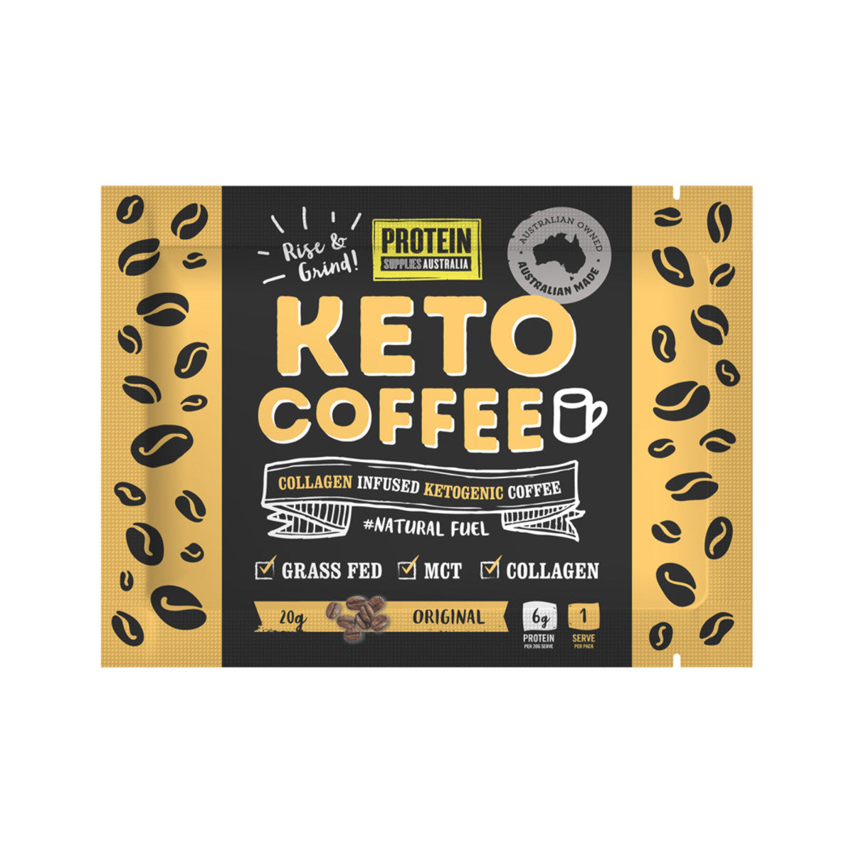 Protein Supplies Keto Coffee Sachets 20g x 12 Disp