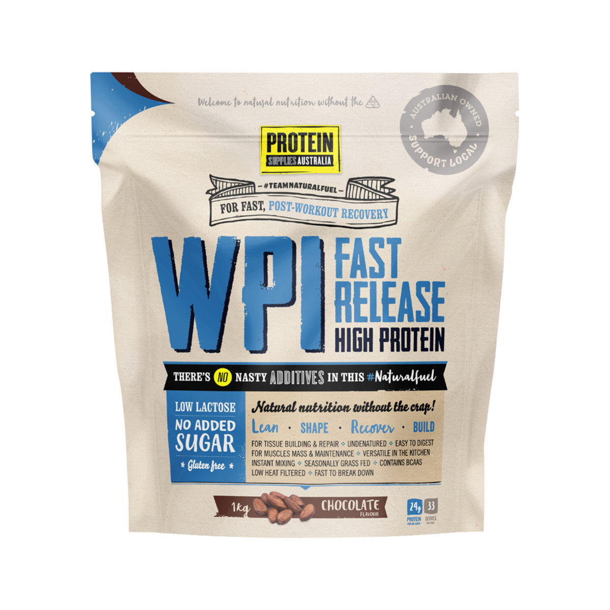 Protein Supplies Australia - Protein WPI (Fast Release High Protein) Chocolate