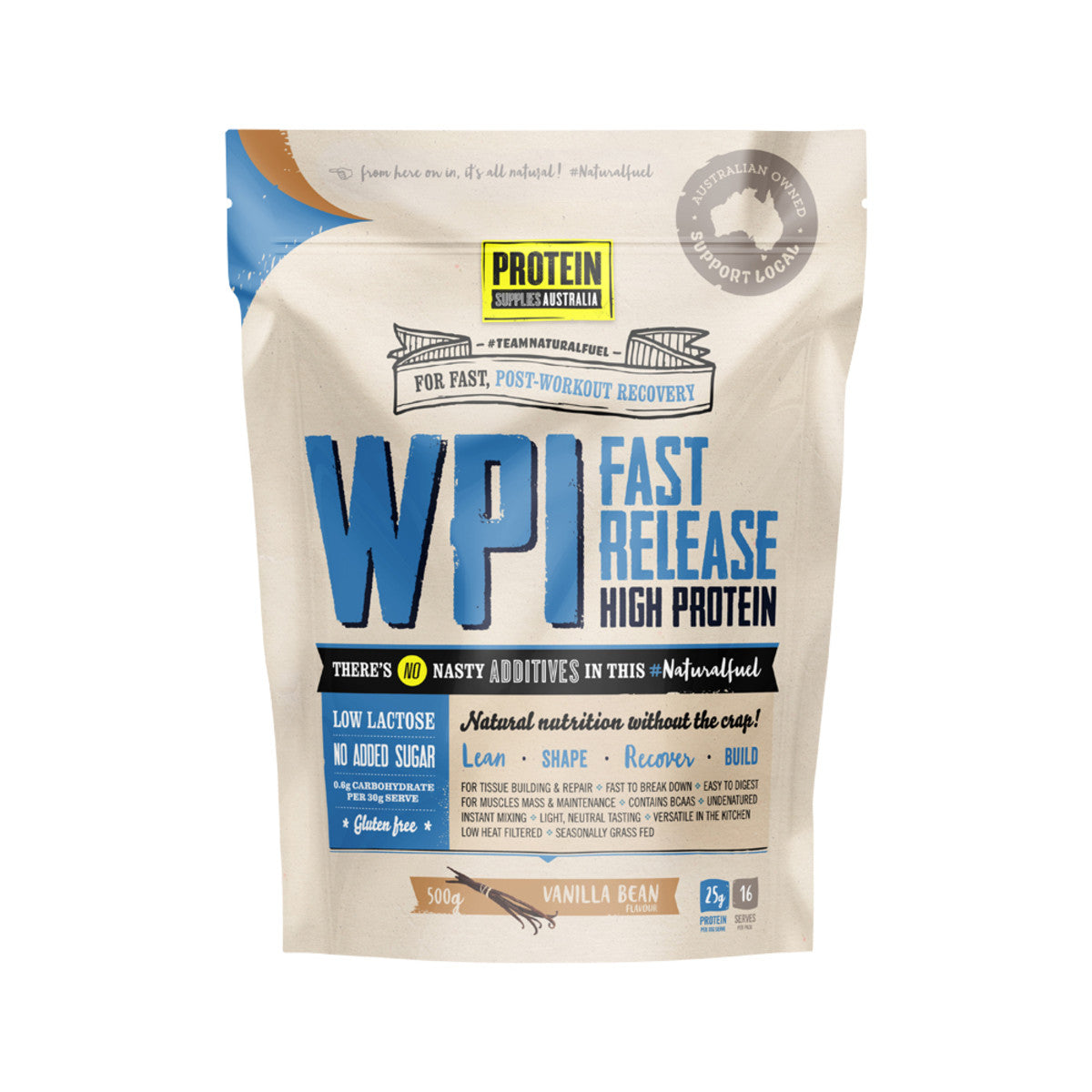 Protein Supplies Australia - Protein WPI (Fast Release High Protein) Vanilla Bean