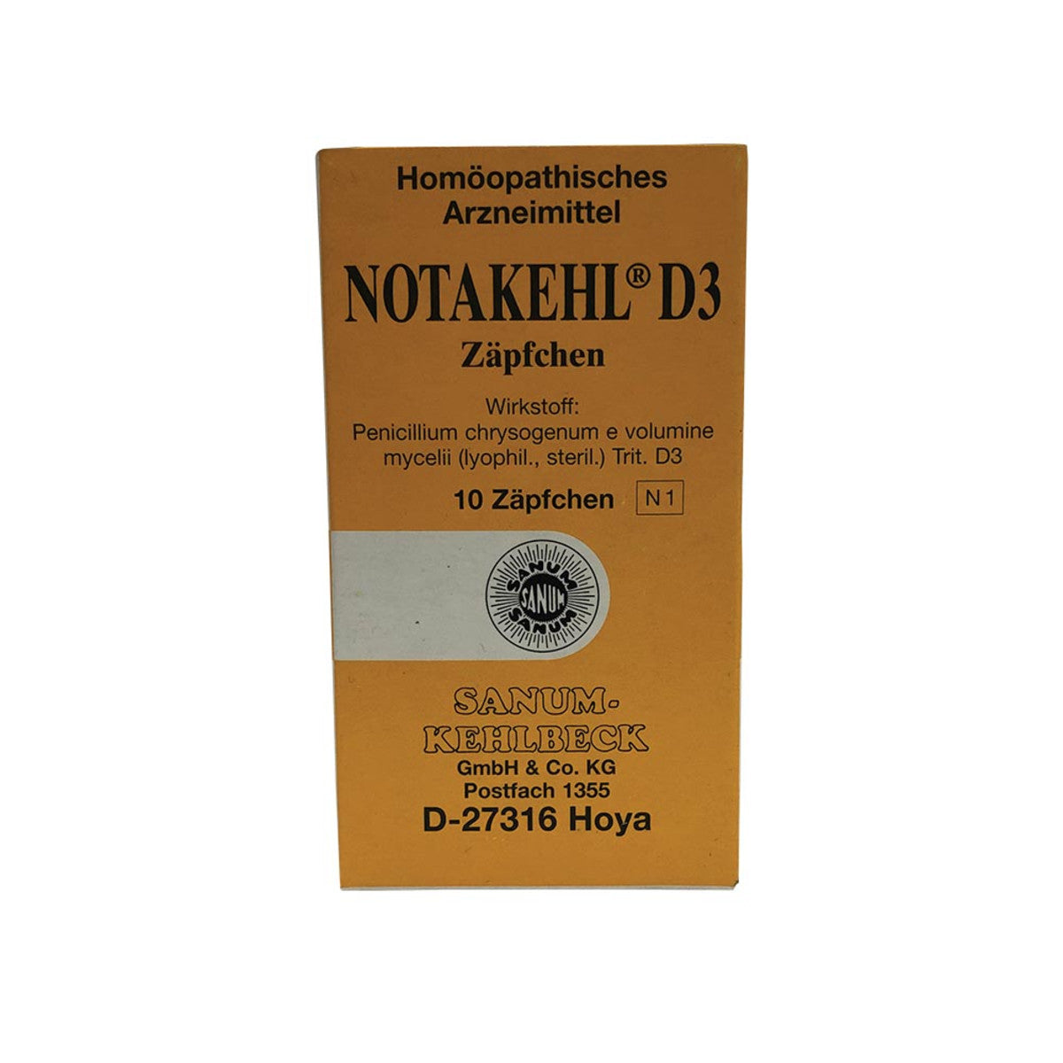Sanum - Notakehl Suppositories (D3) x 10 Pack