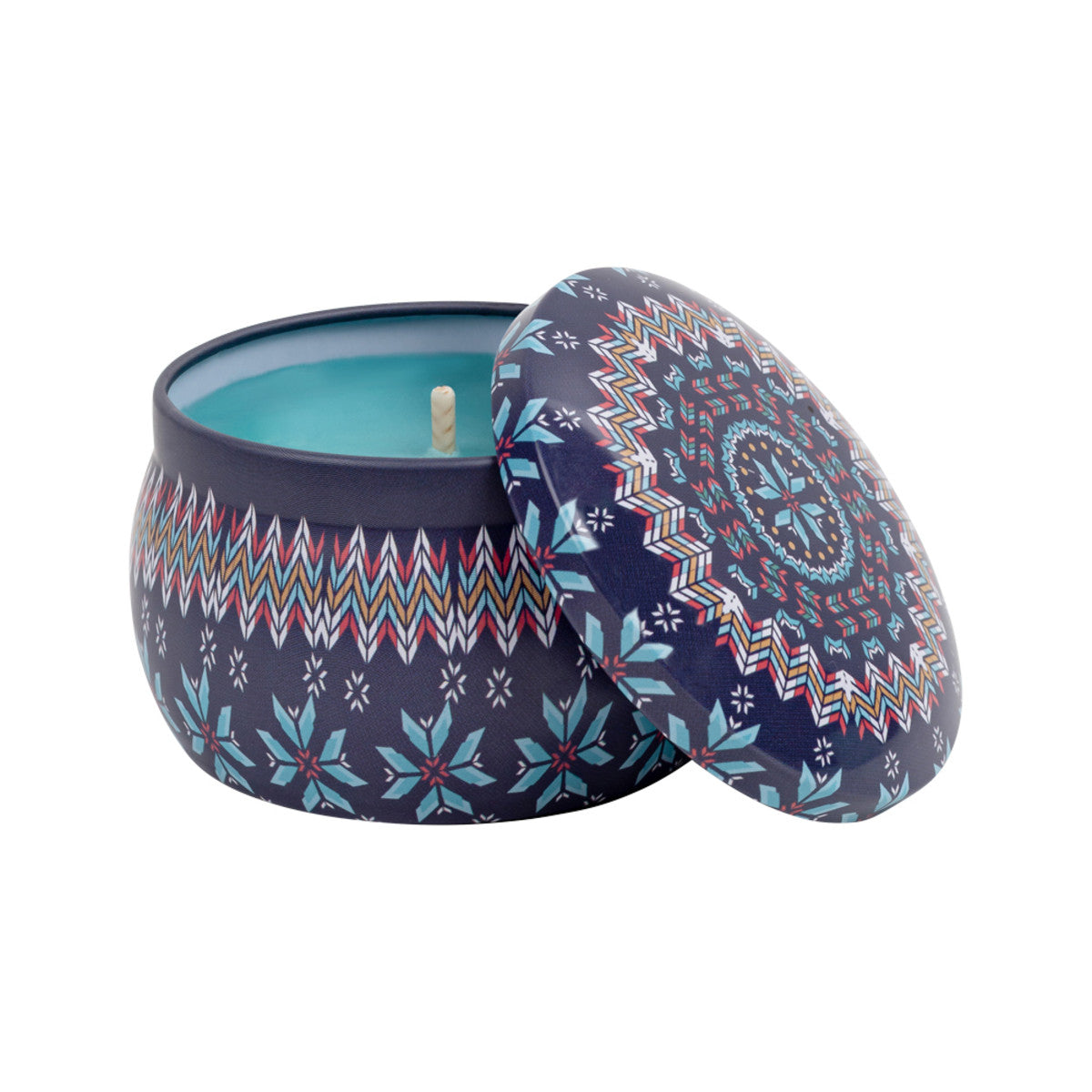 Sol Candles Candle Tin Black Turquoise (French Pear)