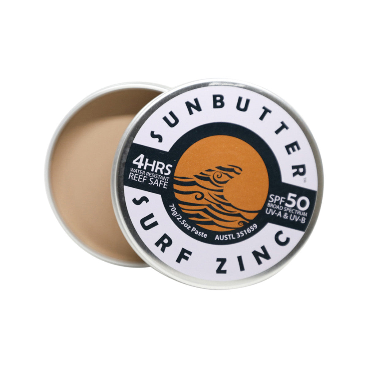SunButter Skincare - Sunscreen Surf Zinc Tan SPF 50 Tin