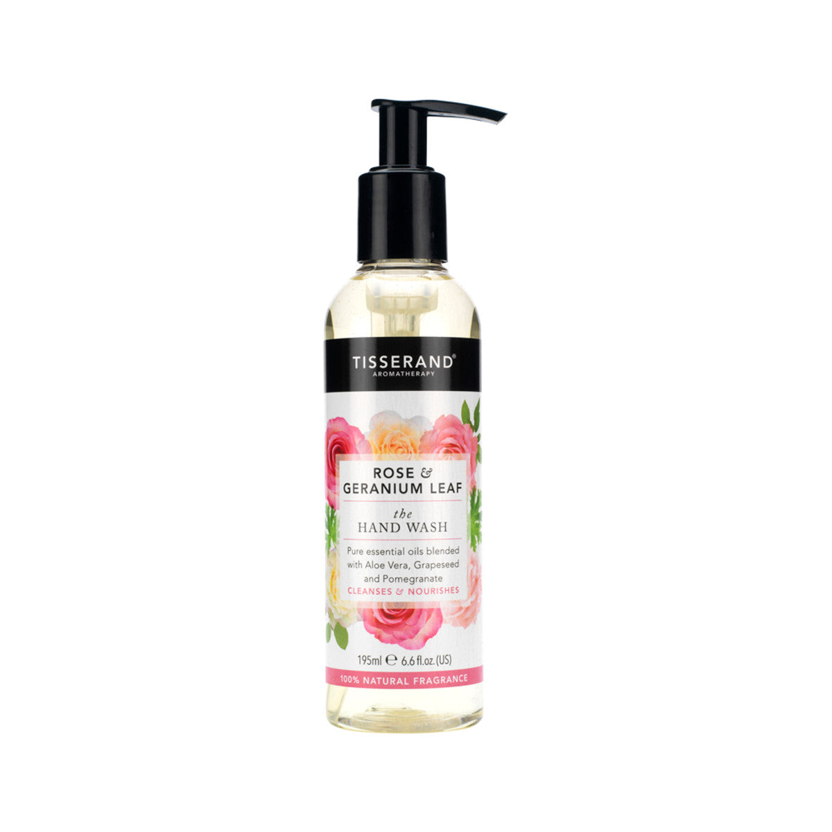Tisserand Hand Wash Rose and Geranium Leaf 195ml