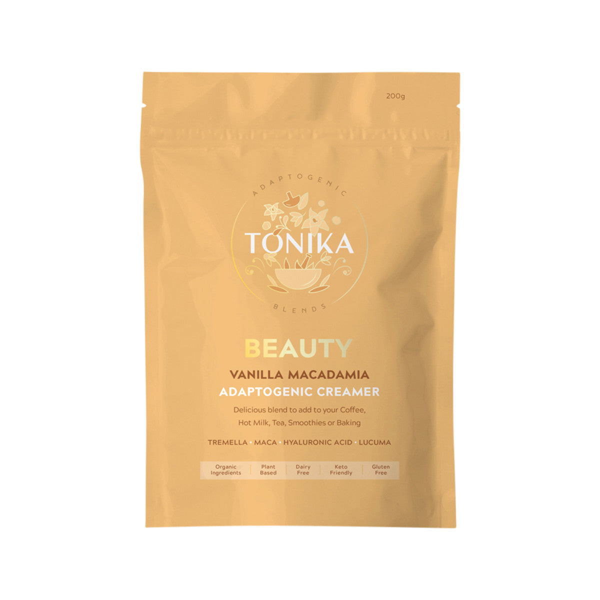 TONIKA ADAPTOGENIC CREAMER BEAUTY VANILLA MACADAMIA 200G