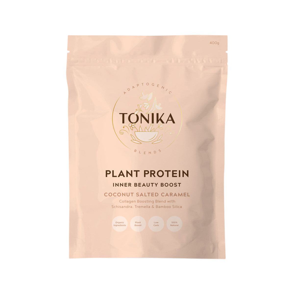 TONIKA PLANT PROTEIN COCONUT SALTED CARAMEL 400G