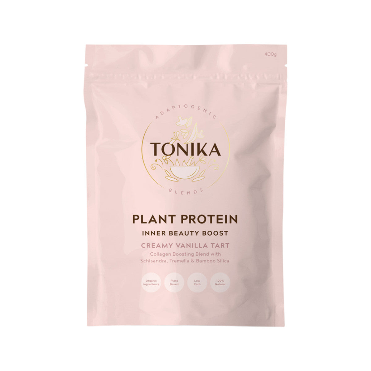 TONIKA PLANT PROTEIN CREAMY VANILLA TART 400G