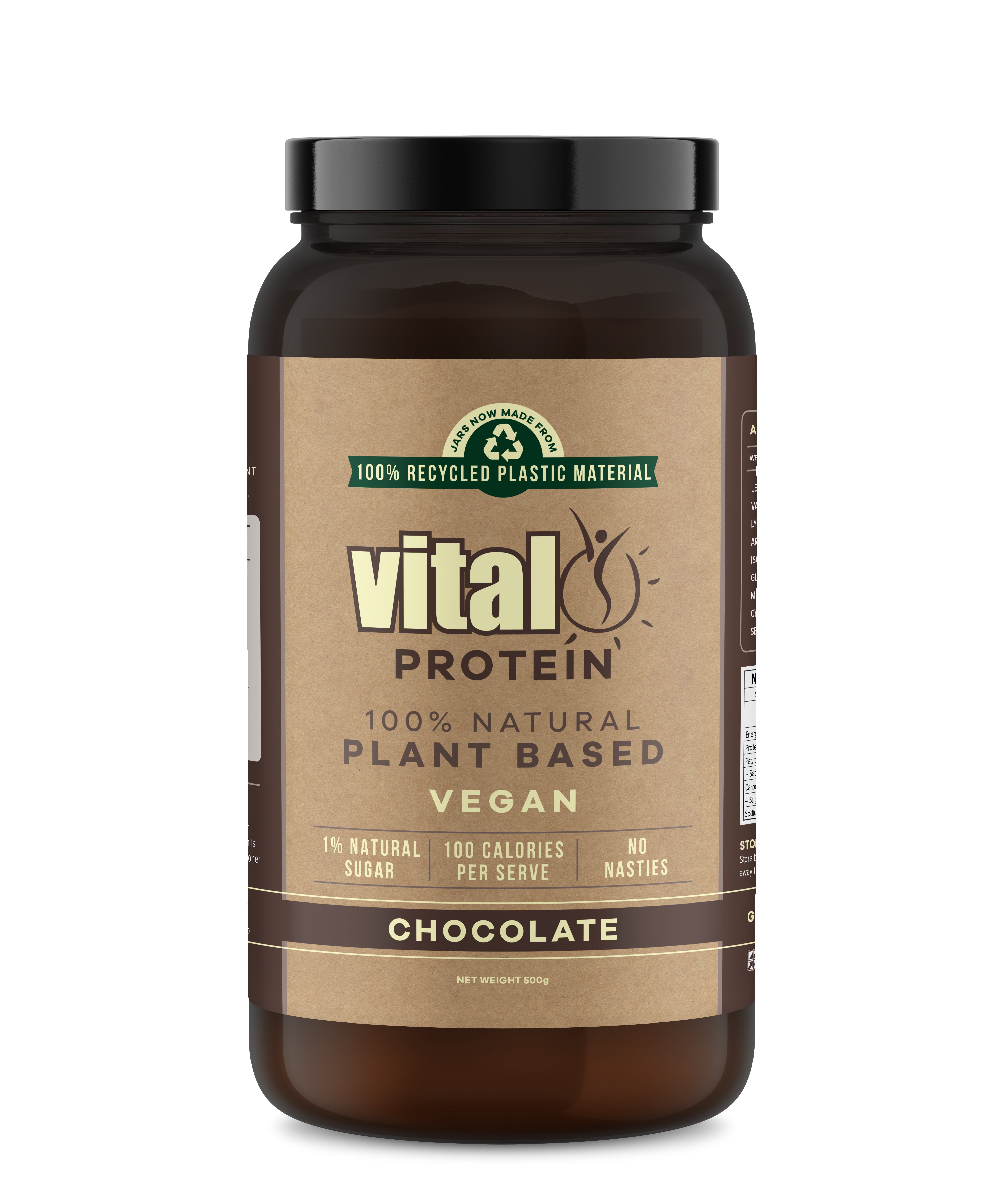 Vital - Protein 100% Natural Plant Based (Pea Protein Isolate) Chocolate