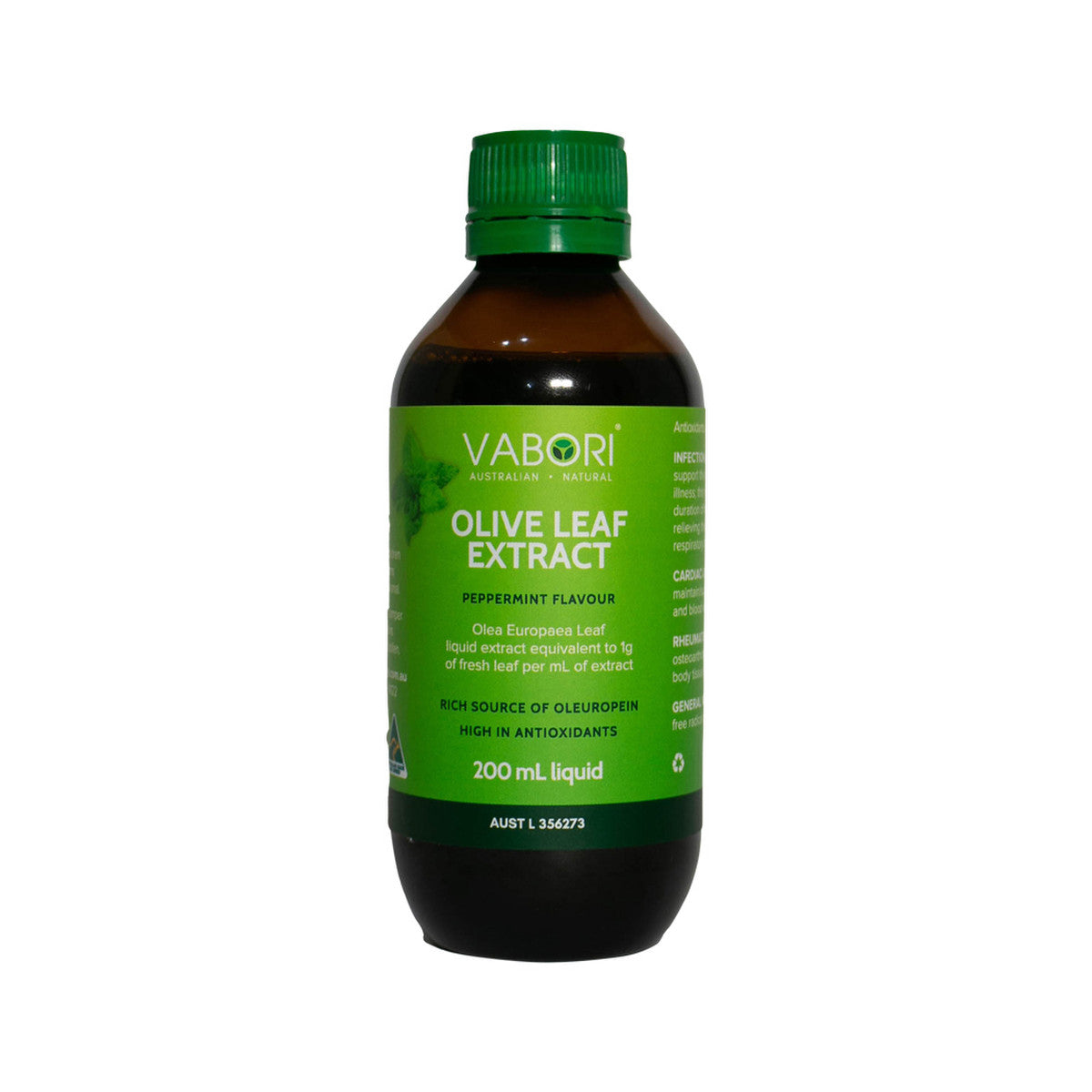 Vabori Olive Leaf Extract Peppermint 200ml