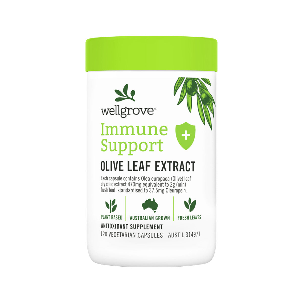 Wellgrove Olive Leaf Extract Immune Support 120vc