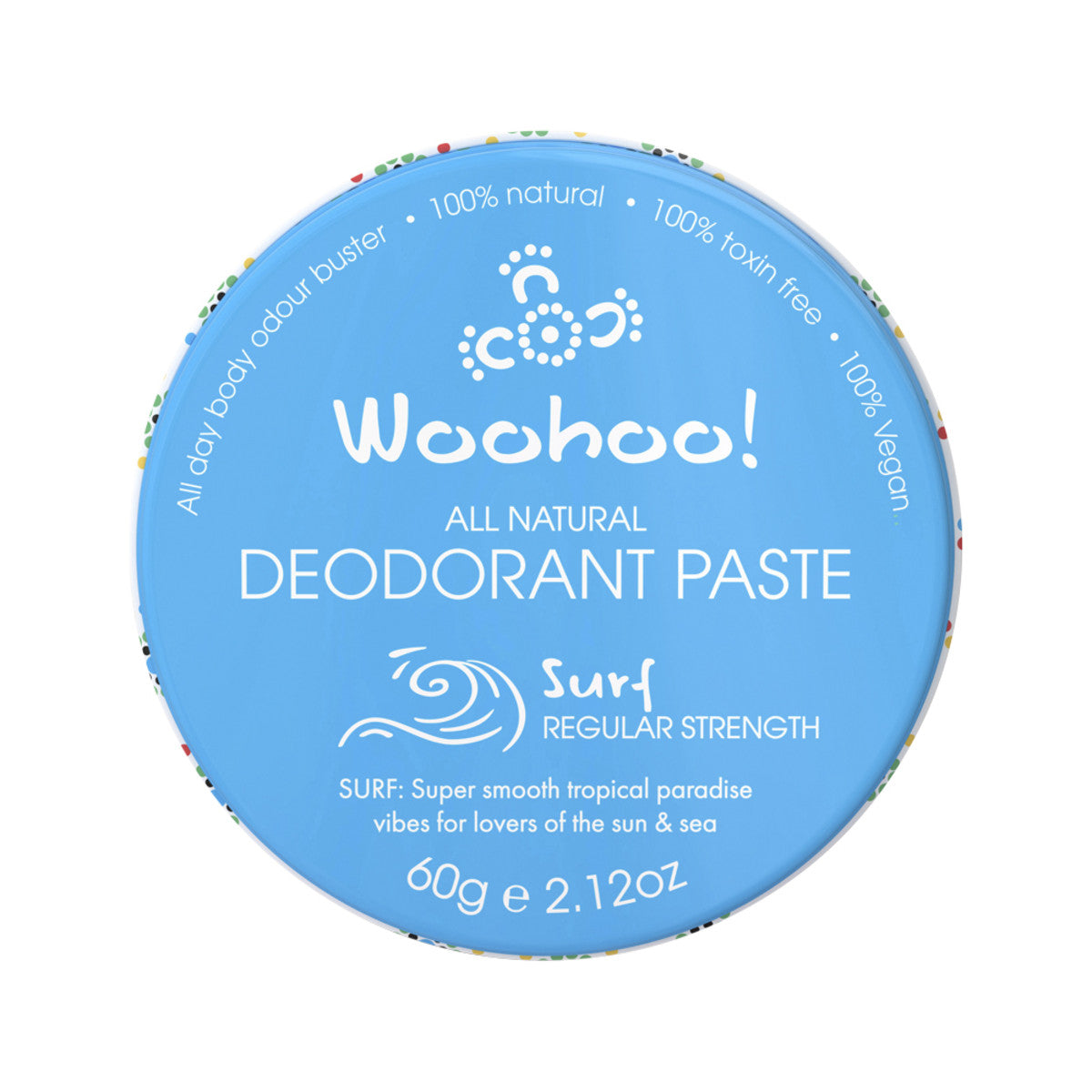 Woohoo Deodorant Paste Surf (Regular Strength) Tin 60g