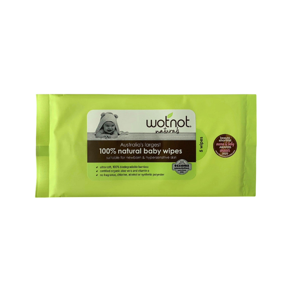 Wotnot Naturals - 100% Natural Baby Wipes x 5 Pack