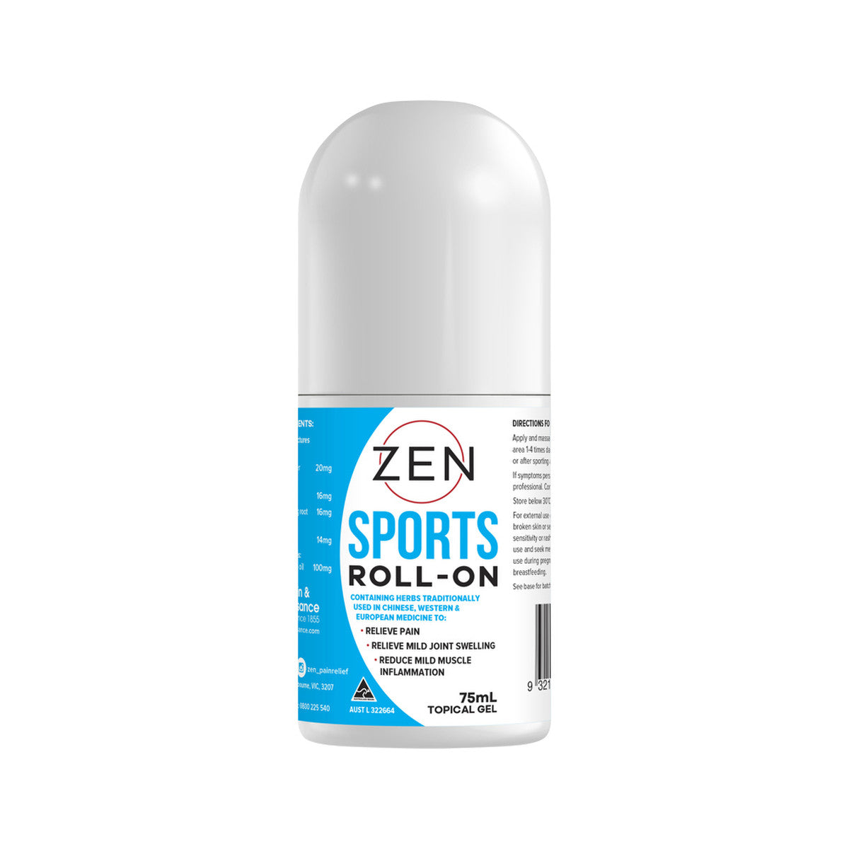 Zen - Therapeutics Sports (Therapeutic Massage Liniment) Roll-On