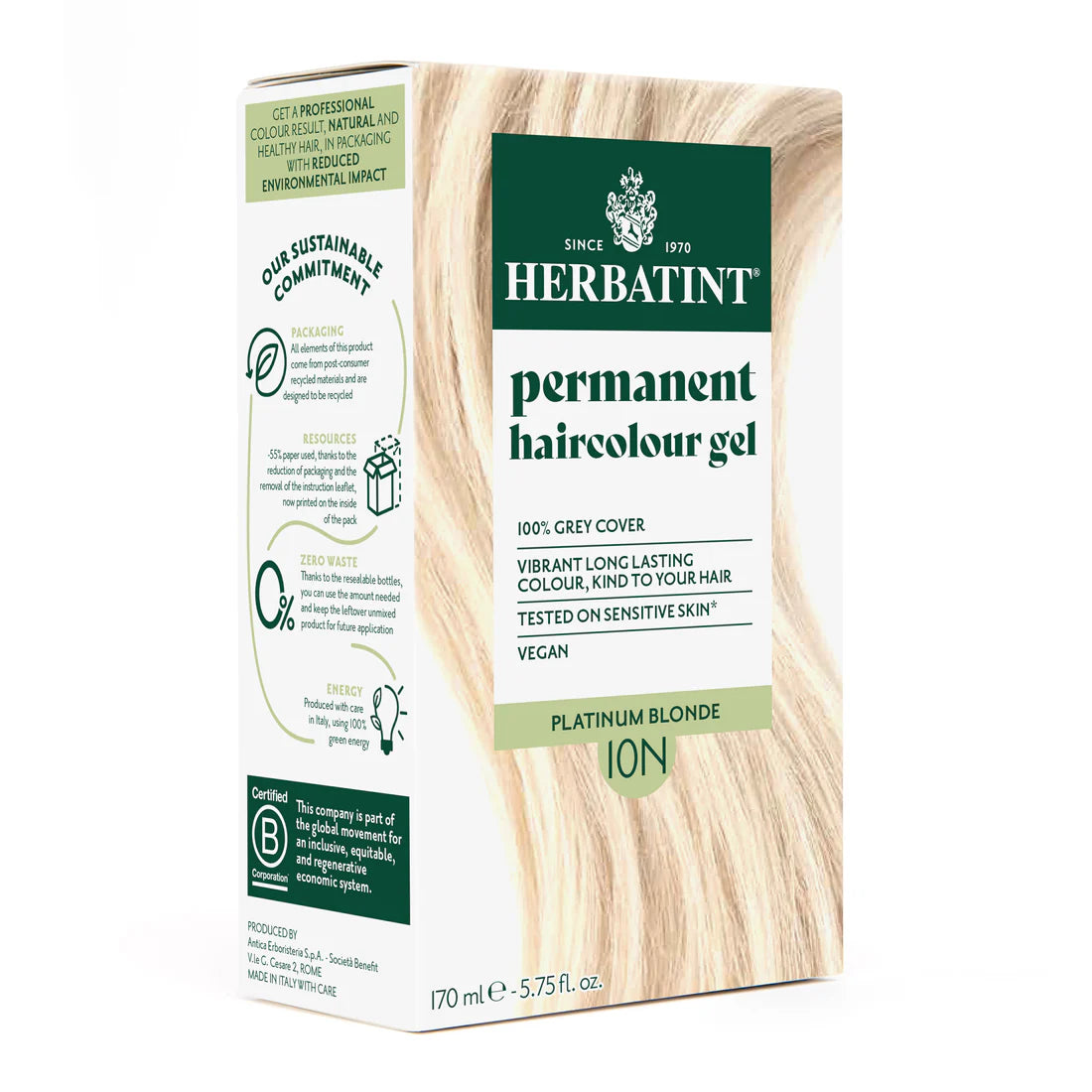 Herbatint - Permanent Haircolor Gel (10N - Platinum Blonde)
