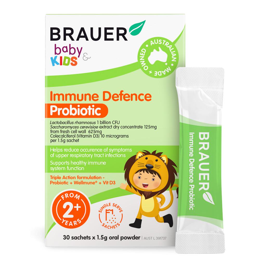 Brauer Baby & Kids Immune Defence Probiotic Oral Powder Sachets 1.5g x 30 Pack