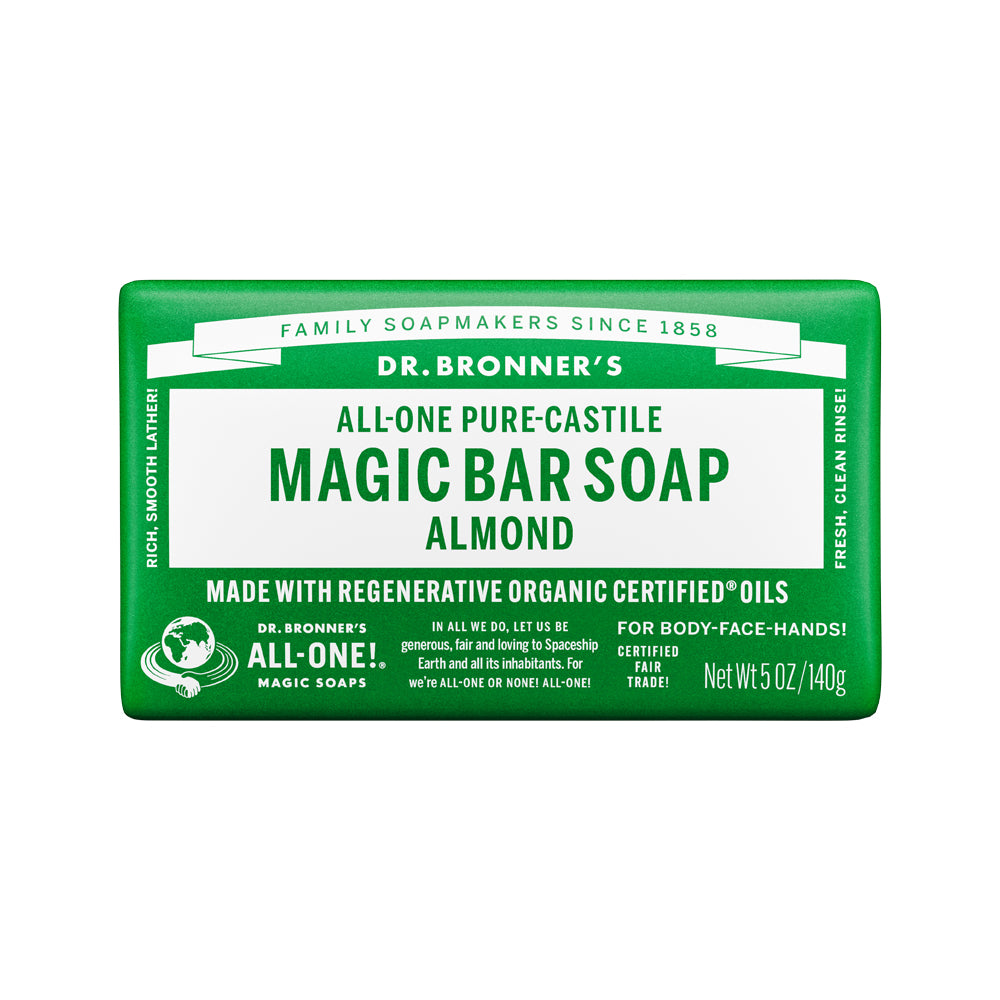 Dr. Bronner's All-One Pure-Castile Magic Bar Soap Almond
