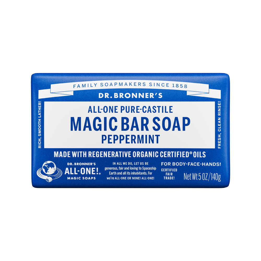 Dr. Bronner's All-One Pure-Castile Magic Bar Soap Peppermint