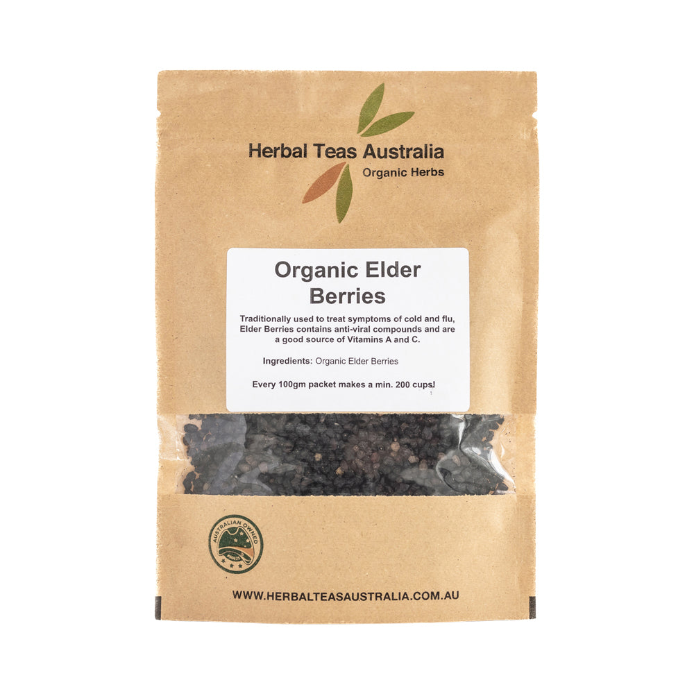 Herbal Teas Australia - Organic Elder Berries 100g