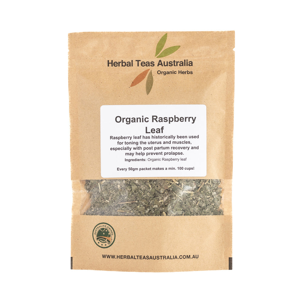 Herbal Teas Australia - Organic Raspberry Leaf 50g