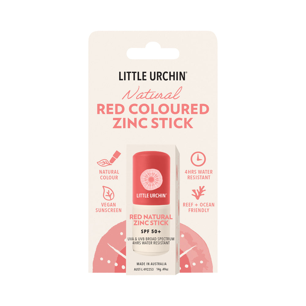 Little Urchin Red Natural Zinc Stick SPF 50+