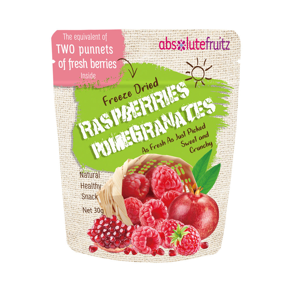 AbsoluteFruitz - Freeze Dried Raspberries Pomegranates
