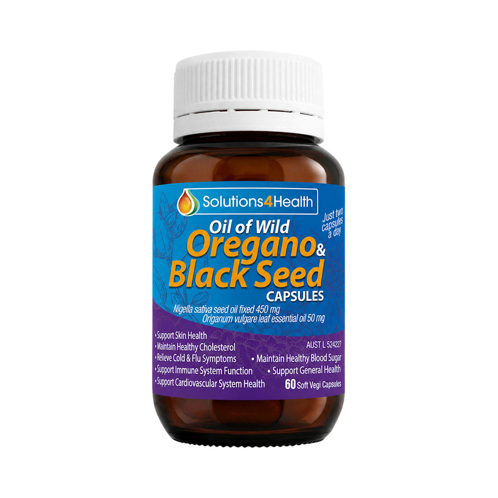 Solutions 4 Health Oil of Wild Organo & Black Seed 60's