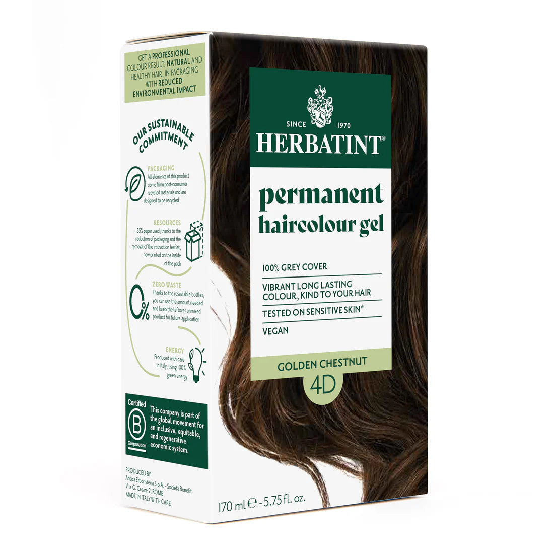 Herbatint - Permanent Haircolor Gel (4D - Golden Chestnut)