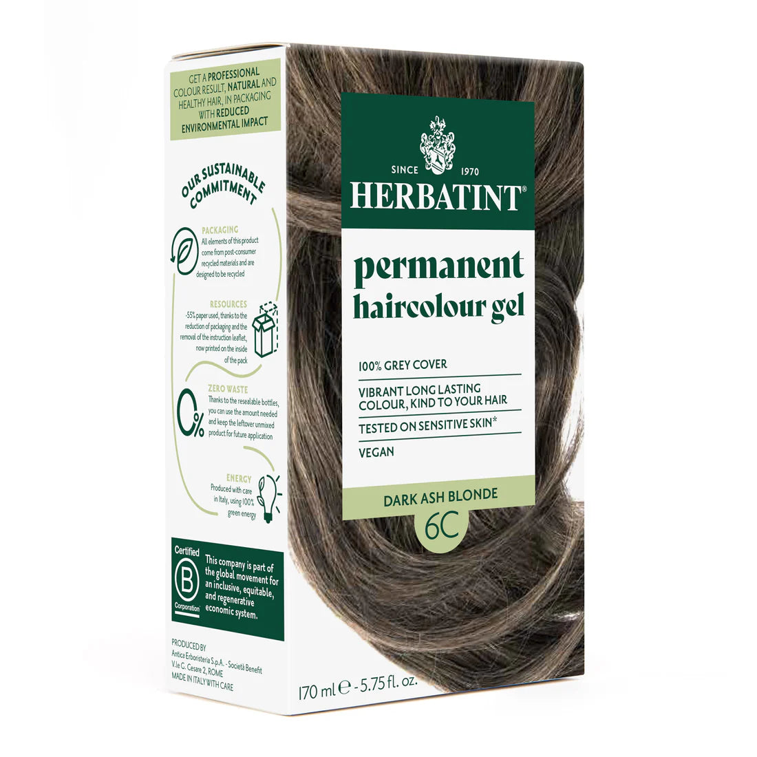 Herbatint - Permanent Haircolour Gel (6C Dark Ash Blonde)