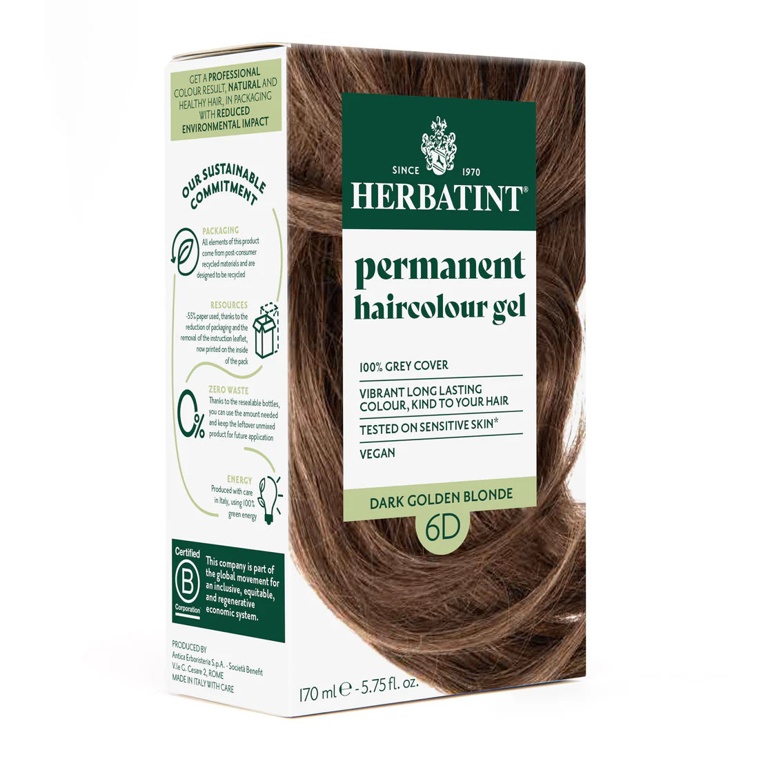 Herbatint - Permanent Haircolor Gel (6D - Dark Golden Blonde)