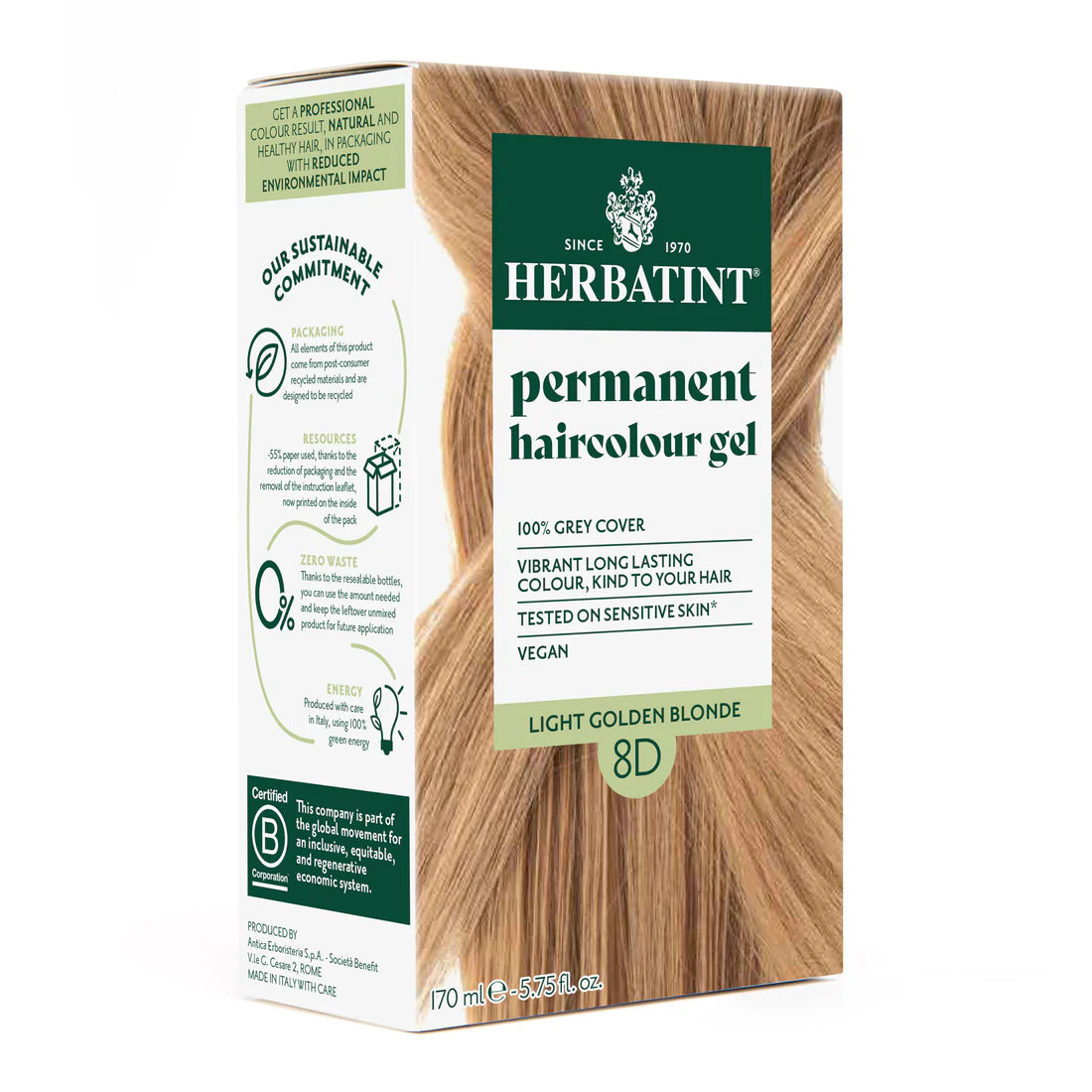 Herbatint - Permanent Haircolor Gel (8D - Light Golden Blonde)