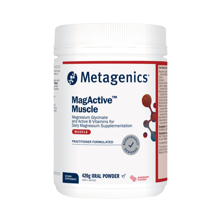Metagenics MagActive Muscle supplement container on a white background