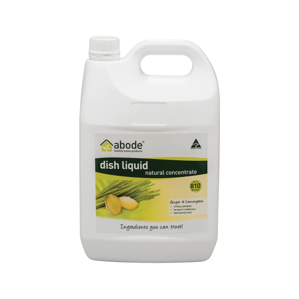 ABODE DISH LIQUID CONCENTRATE GINGER LEMONGRASS 4L