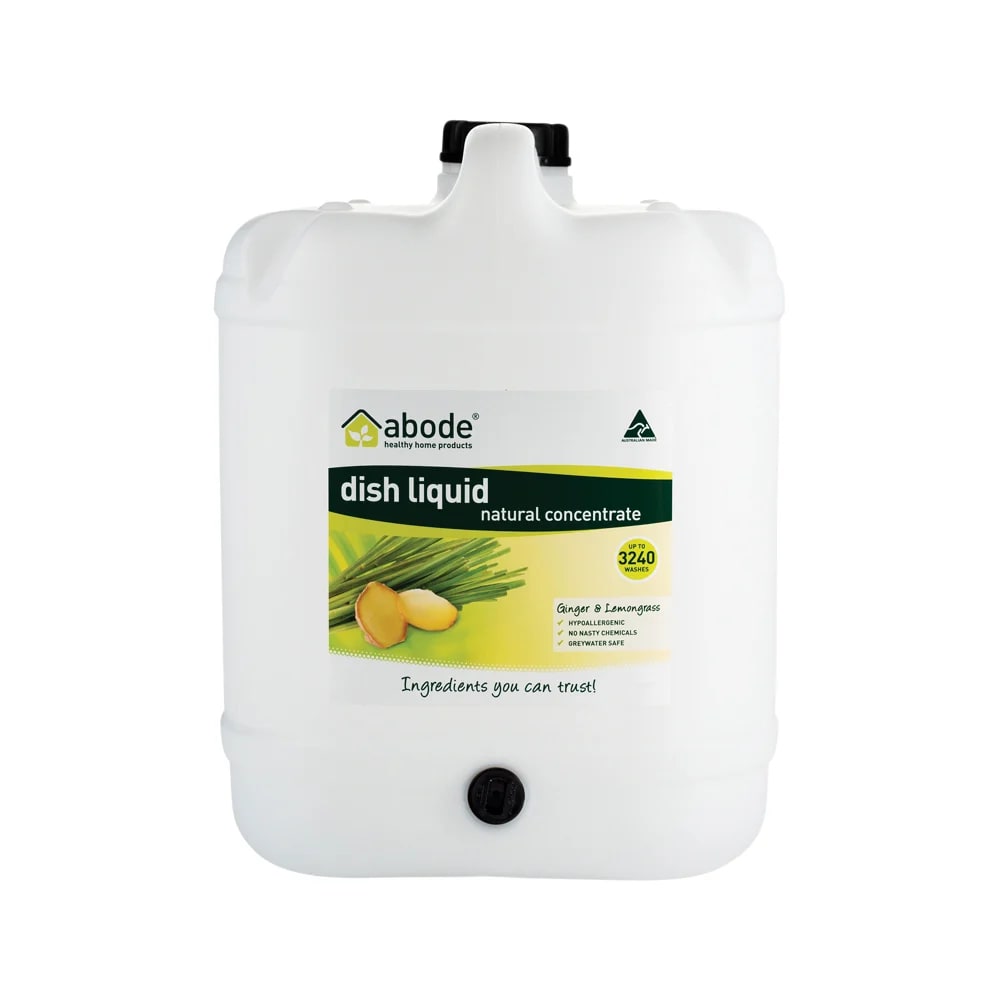 ABODE DISH LIQUID CONCENTRATE GINGER LEMONGRASS 4L