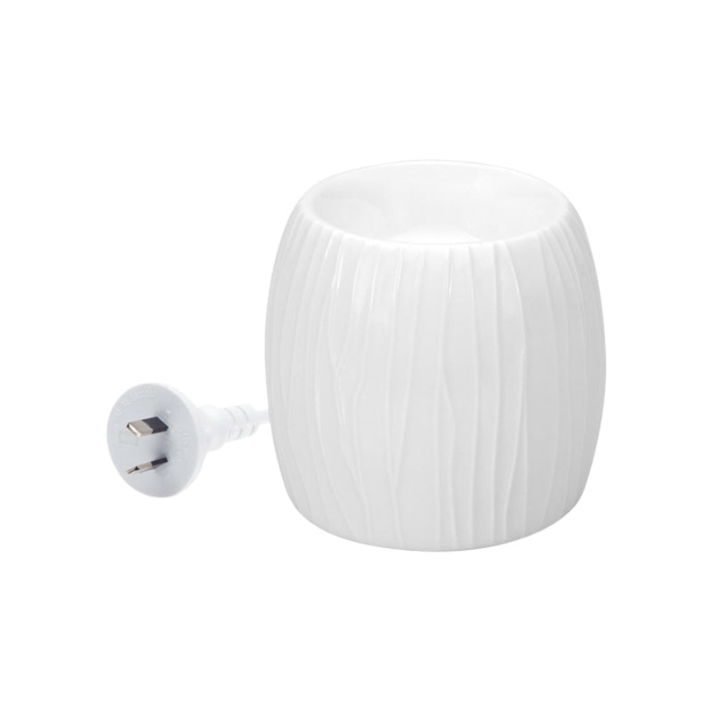 Aromamatic - Wax Melt Electric Warmer White Textured (suitable for Wax Melts & Essential Oils)