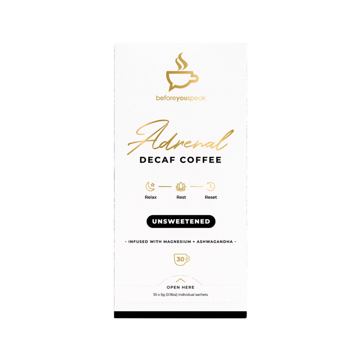 Before You Speak - Adrenal Decaf Coffee Unsweetened