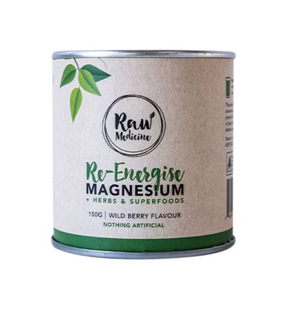 Raw Medicine - Re-Energise Magnesium + Herbs & Superfoods (Wild Berry Flavour)