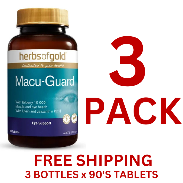 Herbs of Gold - Macu-Guard with Bilberry 10,000 - 90 Tablets - 3 Pack at $53.95 each